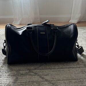 TED BAKER Black Leather Men's Duffle Bag